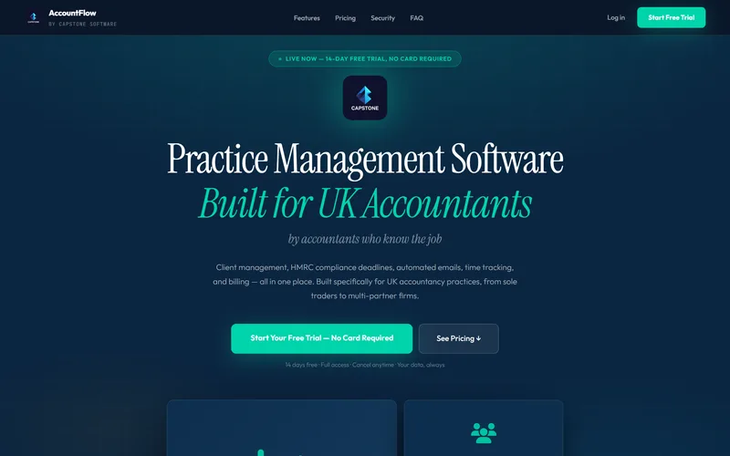 AccountFlow practice console listing client deadlines, with an approval waiting for a person