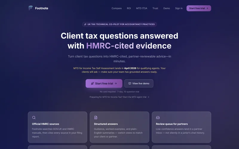 Footnote answering whether a director's loan written off is taxable, with HMRC citations and a confidence score